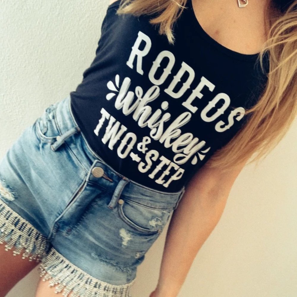Rodeos, Whiskey & Two Step Racerback Tank - Picture 3 of 3